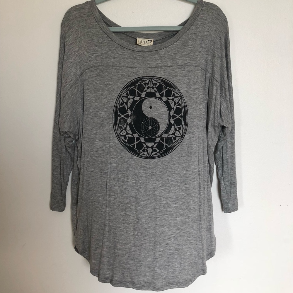Pacsun LA Hearts yin yang long sleeve